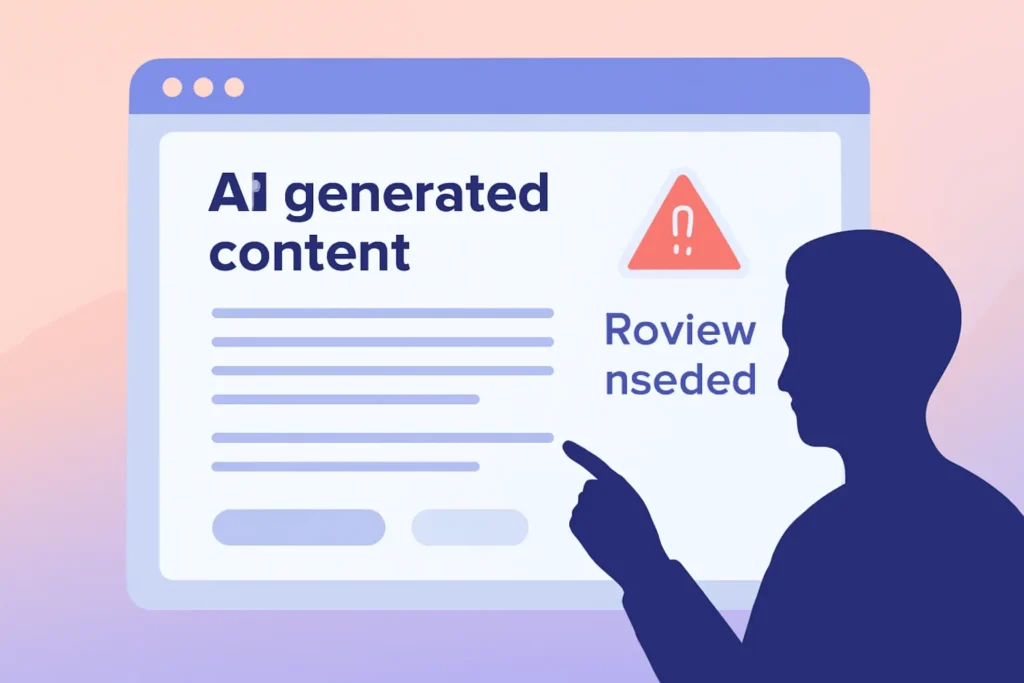 AI-generated content without human review